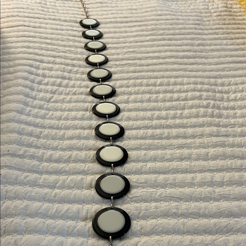 Black and White Circle Necklace